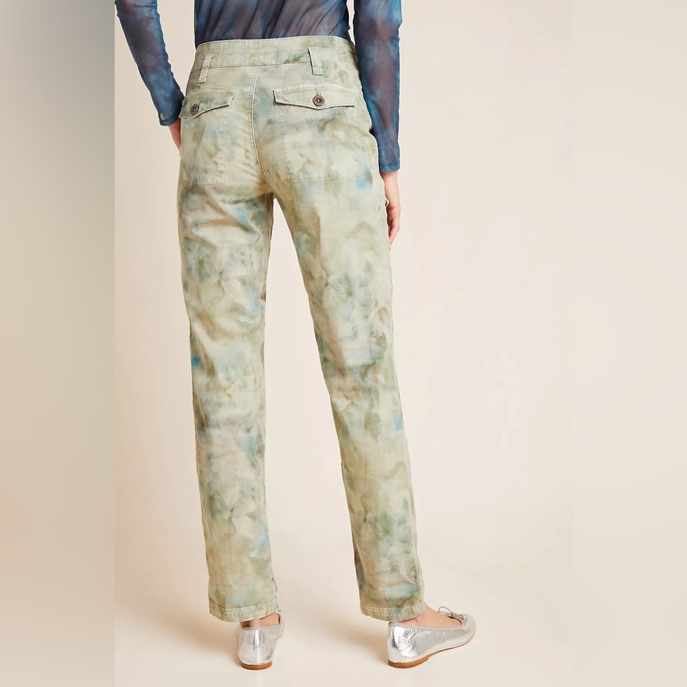 Anthropologie Women’s Wanderer Cargo Pants Blue Green Tie Dye - Size 27 - Picture 3 of 11